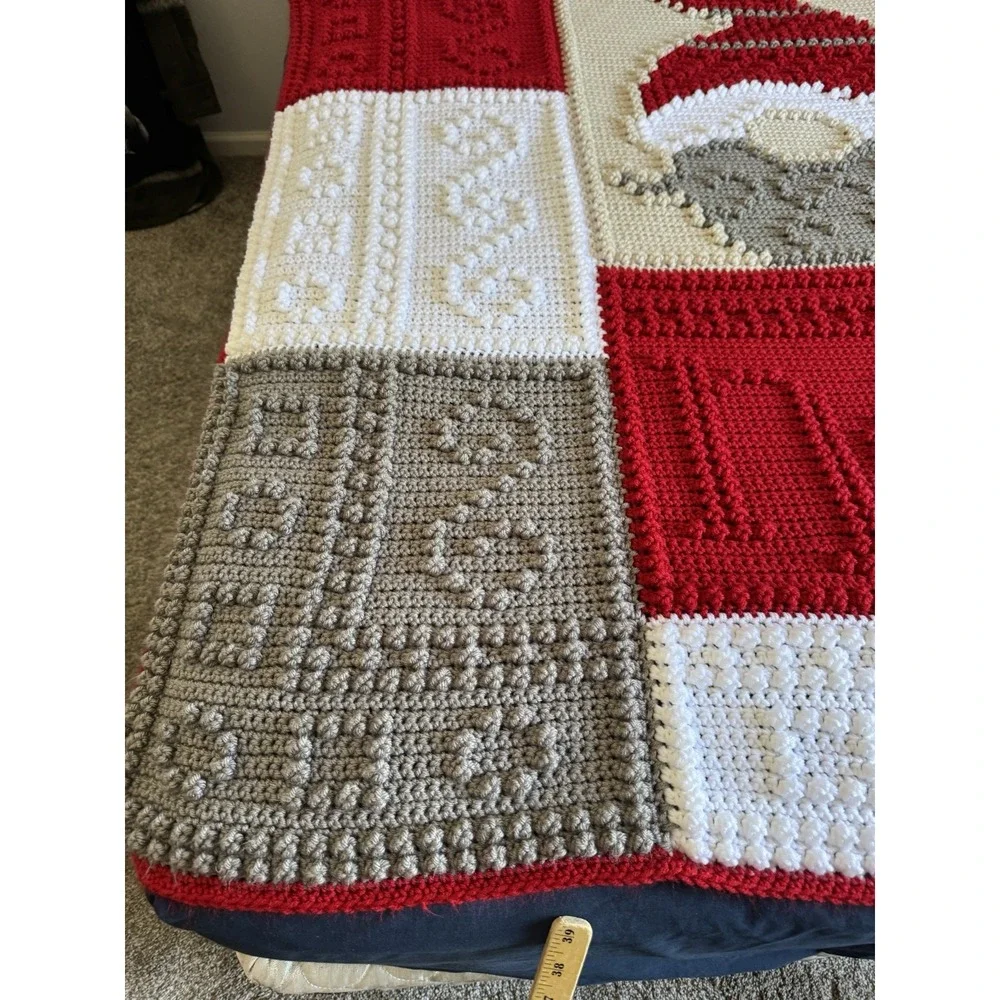 Crocheted Gnome Blanket Throw Afghan